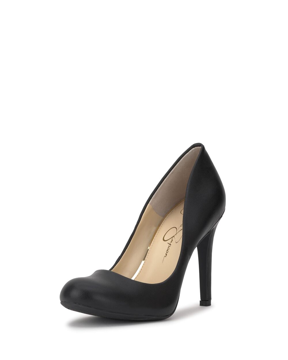 JESSICA SIMPSON WOMEN'S CALIE PUMP, BLACK SLEEK, 8.5